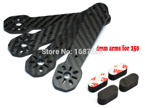 4pcs/lot 3mm / 4mm Thickness Carbon Fiber